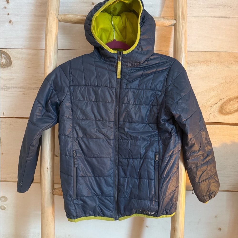 L.L. Bean Kids Jacket - Navy and Lime